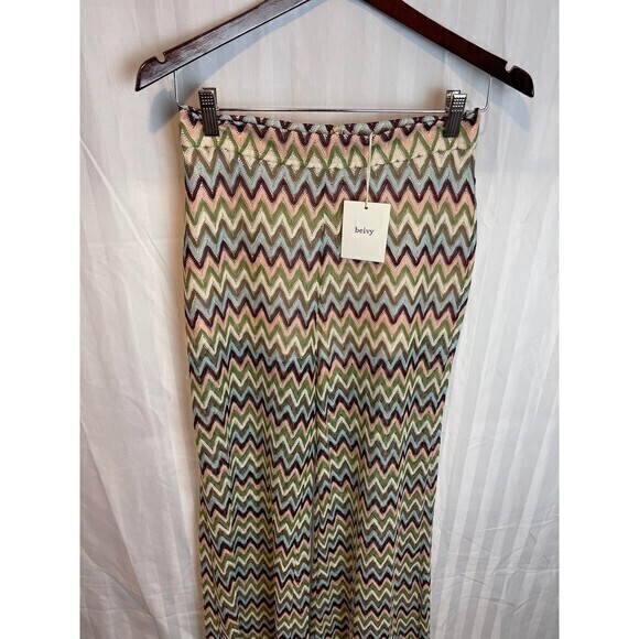 Beivy Green Crochet Wide Leg Pant Size Small‎ RefM036 - Picture 5 of 8